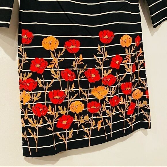 Lands' End Phipps Floral Embroidered Stripe Dress - Picture 2 of 6